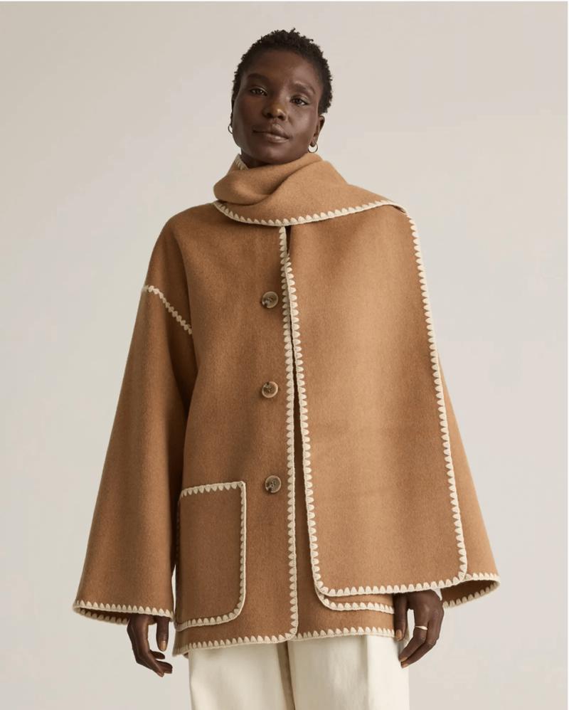 Quince wool scarf coat